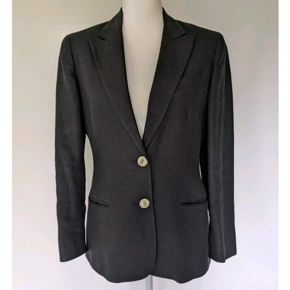 Ralph Lauren Black Linen Women's Blazer